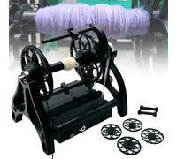 VZXATYOP Ruota Girevole Elettrica, Avvolgitrice Automatica for Filati, Avvolgitore for Gomitoli da 12V, Commutazione avanti E Indietro/velocità Massima 800 Giri/min/capacità 4 Once(Black)