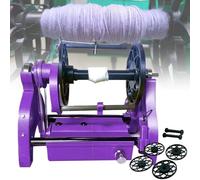 VZXATYOP Ruota Girevole Elettrica, Avvolgitrice Automatica for Filati, Avvolgitore for Gomitoli da 12V, Commutazione avanti E Indietro/velocità Massima 800 Giri/min/capacità 4 Once(Purple)