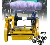 VZXATYOP Ruota Girevole Elettrica, Avvolgitrice Automatica for Filati, Avvolgitore for Gomitoli da 12V, Commutazione avanti E Indietro/velocità Massima 800 Giri/min/capacità 4 Once(Yellow)