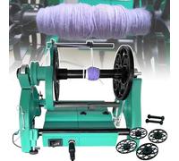 VZXATYOP Ruota Girevole Elettrica, Avvolgitrice Automatica for Filati, Avvolgitore for Gomitoli da 12V, Commutazione avanti E Indietro/velocità Massima 800 Giri/min/capacità 4 Once(Green)