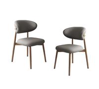 VZXATYOP Sedie Da Pranzo Moderne For Cucina Con Cuscini Spessi Comode Sedie Imbottite Con Gambe In Legno Massello For Soggiorno E Sala Da Pranzo(Dark Gray+Light Walnut Legs,Set of 2)