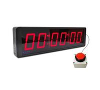 VZXATYOP Timer Digitale da Competizione A 6 Cifre con Cronometro E Funzione Intervallo Timer LED da Parete for Allenamento Fitness in Palestra Esercizi di velocità Corse E Giochi(2.3inch)