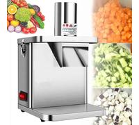 VZXATYOP Tritatutto Elettrico Commerciale for Frutta Verdura e Carote 2 in 1 con stampi for cubetti/triturati da 6/8/9/12/15 mm