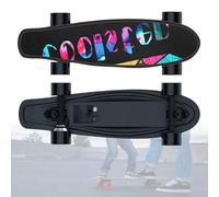 VzxCrue Longboard Elettrico Fuoristrada, Skateboard Elettrico, Skateboard Cruiser Classico per Ragazzi, Ragazze, Bambini, Studenti, Adulti, Adolescenti, Mini Cruiser Board B-15KM