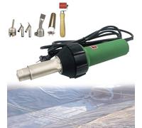VzxCrue Pistola per Saldatura Plastica con Torcia Ad Aria Calda, Saldatrice Plastica Intelligente con Raffreddamento Automatico,per Bacchette di Saldatura per Pavimenti 7PieceSet
