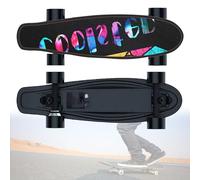 VzxCrue Skateboard Elettrici Portatili, Longboard Elettrici Fuoristrada, con Telecomando, Ruote in Pu Resistenti all'Usura, per Principianti, Adolescenti, Adulti B-15KM