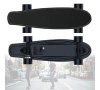 VzxCrue Skateboard Elettrico Compatto, Longboard Elettrico Fuoristrada, con Telecomando, Ruote in Pu Resistenti all'Usura, per Principianti, Adolescenti E Adulti A-15KM