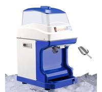 VzxCrue Tritaghiaccio Elettrico da Tavolo, Produttore Automatico di Granita, Spessore Regolabile, Lama in Acciaio Inox per Ristoranti, Feste E Snack Bar,5L