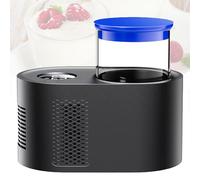 VzxCrue Yogurtiera con Vasetti, Yoghurt Maker Temp Control, Controllo del Tempo E della Temperatura Regolabili, con Trilioni di Probiotici Vivi,Black