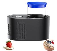 VzxCrue Yogurtiera con Vasetti, Yoghurt Maker Temp Control, Controllo del Tempo E della Temperatura Regolabili, con Trilioni di Probiotici Vivi,Black