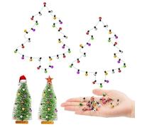 VZXQX 2 Pezzi Accessori Casa Bambole Miniatura, 45cm Stringa Luci Fatate in Miniatura per la Casa Delle Bambole Mobili, Porta Elfo, Mini Albero di Natale, Decorazione del Giardino in Miniatura