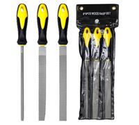 VZXZXE Set di lime per legno e metallo 6 pezzi incl. Raspa per legno mezzotonda per modellare fori e curve in legno duro o tenero, Lima professionale per legno