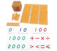 VZZCGJVT Calcolo delle Perline d'oro dei Bambini Montessori, Gioco della Banca decimale, Giocattoli matematici per l'educazione precoce,Copper Wire