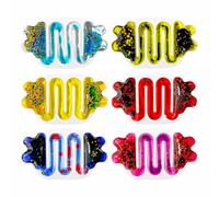 VZZCGJVT Giocattoli in Gel Morbido sensoriale Liquido - Set di 6 - Prodotti sensoriali Squishy per Bambini autistici con bisogni Speciali,Giallo