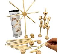 VZZCGJVT Montessori costruisce in Modo Creativo Blocchi modulari tridimensionali, Materiali a Bassa Struttura 60 Pezzi