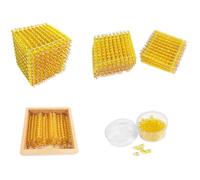 VZZCGJVT Montessori Golden Beaded Bank Game, Giocattolo educativo per Bambini Set di ausili didattici per la Matematica