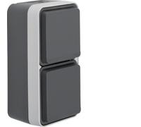 W.1 GRIGIO NT PRESA 1X SCHUKO VERTICALE IP55 MORSETTI W1 WNC176