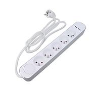 5x Cavo di prolunga permanente con interruttore e prese W-30003