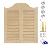 W 36/39/40" Swinging Doors Louvered Design,Wood Saloon Swing Doors,Retro Barn Door,2-Half Waist Cafe Doors,Entrance Partition,for Home/Kitchen/Bar/Shop/Porch(Legna,W90xH100cm)