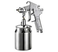 W-71 Pistola a spruzzo professionale per mobili, pistola a spruzzo W71, aerografo, pittura in lega, strumento atomizzatore, tazza di plastica da 400 cc (bianco)