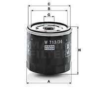 Filtro olio MANN-FILTER W 713/36