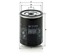 MANN-FILTER W 717/2 Filtro dell'olio - AUTOVETTURE + VEICOLI COMMERIALI