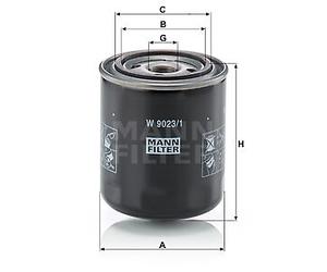 W 9023/1 MANN-FILTER Filtro olio, Differenziale per ,MAN,SCANIA,VAN HOOL