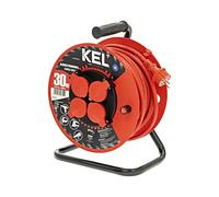 W-98700 Cavo di prolunga tamburo boccole: 4 gomma rossa 3x2,5 mm² 30 m KEL