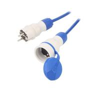 W-99203 Cavo di prolunga femmine: 1 PUR blu 3x15mm² 15m 16A KEL