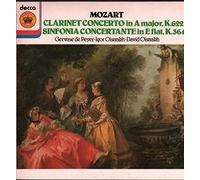 W. A. Mozart Concerto in a Major for Clarinet and Orchestra (K 622, Sinfonia Concertante in E Flat Major K 297b Ahn. 9