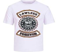 W.A.S.P. Lawless Forever Wasp T-Shirt Unisex Mens Fashion Shirt Cotton Tee Shirts Short Sleeve White White S