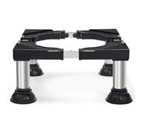 W B D WEIBIDA Base Lavatrice con 4 Piedini a Ventosa, Carrello Lavatrice Carico Pesante 200KG, Larghezza Regolabile 40-62cm, Altezza 17.7-21 cm Mobile per Lavatrice, Asciugatrice, Frigoriferi, Nero