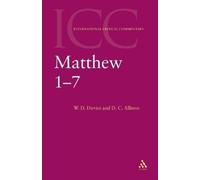 W. D. Davies Dale C. Allison, Jr. Matthew 1-7 (Tascabile)