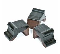 W-Direct Set di 3 piedini per vasi in terracotta per un migliore drenaggio, protezione dal gelo e radici più sane, per interni ed esterni, 3 x 5 x 3 cm, smalto nero