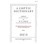 W E Crum A Coptic Dictionary, volume 1 (Tascabile)