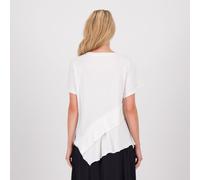 W.I.T.A. T-shirt in cotone a maniche corte con balze al fondo