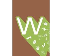 W: Initial Monogram Personal Letter alphabet Journal, Pastel color, Vacay mode on, Personalized Lined Notebook For Kids, Boys and Girls, Men and Women ... Soft Cover Diary, 120 Pages, size 6x9 inch.