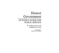W J Michael Cody R. Lynn Honest Government (Tascabile)