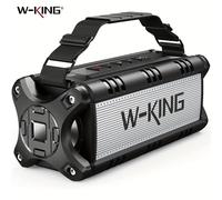 W-KING altoparlante Bluetooth, 90W Peak 50W RMS potente altoparlante Bluetooth forte IPX6 impermeabile, grande altoparlante portatile da esterno Argento