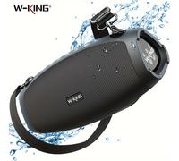 W-KING Altoparlante Bluetooth portatile impermeabile da 70 W, subwoofer Boombox esterno wirelessTri radiatori passivi-bassi profondi Black