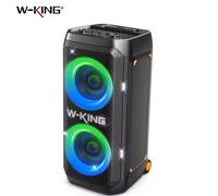 W-KING T12 Tragbare Bluetooth-sprecher-Box con suono MAX Pro da 370 W, Lichtshow, CSB, Bass Boost, Rollen e Teleskopgriff