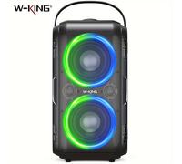 W-KING T9-2 80W RMS Altoparlanti Portatili Bluetooth Wireless per Feste con 4 Driver (2*4.04'' Woofer), Suono Potente 105dB, Grande Party Box