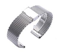 W-L Cinturino Orologio 20 Millimetri 22 Millimetri Mesh Argento Cinturino Cinturino in Acciaio Inox for Cinturino da Polso Reaplacement delle Donne degli Uomini (Band Width : 20mm)