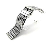 W-L Cinturino Orologio Loop cinturino da polso 18 millimetri 20 millimetri 22 millimetri 24 millimetri universale cinturino dell'acciaio inossidabile Bracciale fibbia della cintura (Color : Silver)
