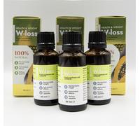 W-loss gocce - Integratori per dimagrire velocemente e Brucia Grassi. 3x30 ml.