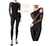 W NET JUMPSUIT Di Wolford Nero Rete Catsuit Intero
