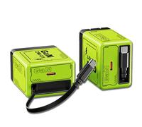 W&O 2 in 1 Gan,2-in-1 Gan 120w Fast Charger,with Retractable Type-C and L Cable (Comes with a Multi-Function Wireless Plug Adapter),for Daily Life and Travel Essential (Green,+1)