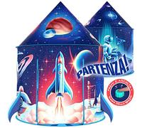W&O Rocket Ship Play Tent with Blast Off Button - Rocket Tent, Pop Up Tents for Kids, Rocket Ship Tent, Space Tent, Space Toys, Kids Tent Indoor & Outdoor, Kids Play Tent, Play Tents, Rocket Toy