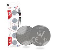 W Onder Full Energy - Batterie a bottone CR2016 al litio 3V a lunga durata, confezione da 5 batterie, confezione sicura, ideali per piccoli dispositivi elettronici.