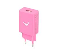 W onder Full Power - Caricabatterie per smartphone e tablet, 5 W, 1 porta USB-A, colore: rosa